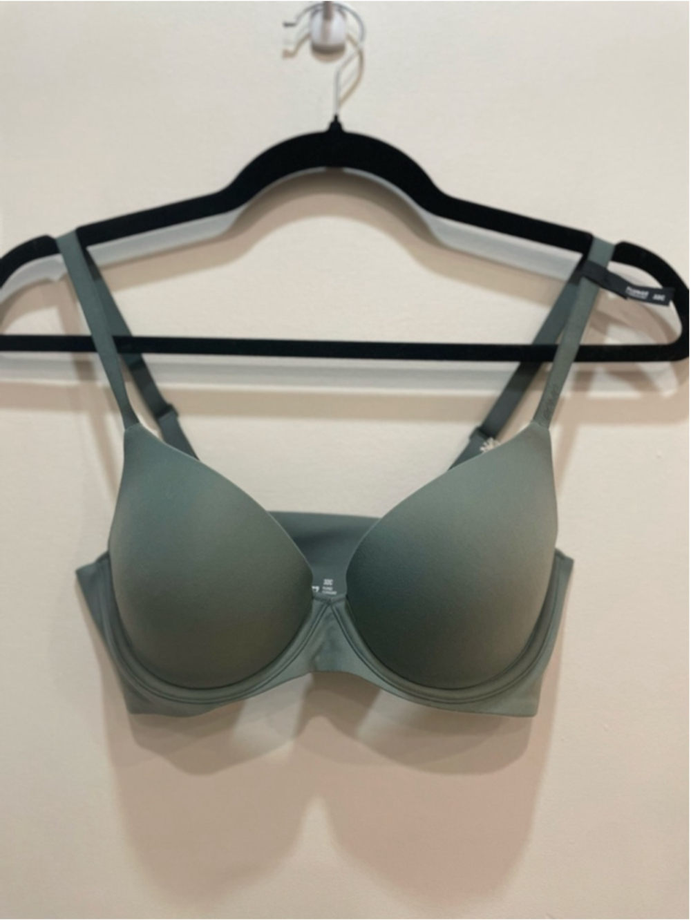 AERIE Smoothez Plunge Pull On Push Up Underwire Bra Green 32C Seamless